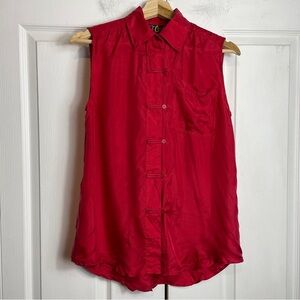 90s Sleeveless SILK Blouse